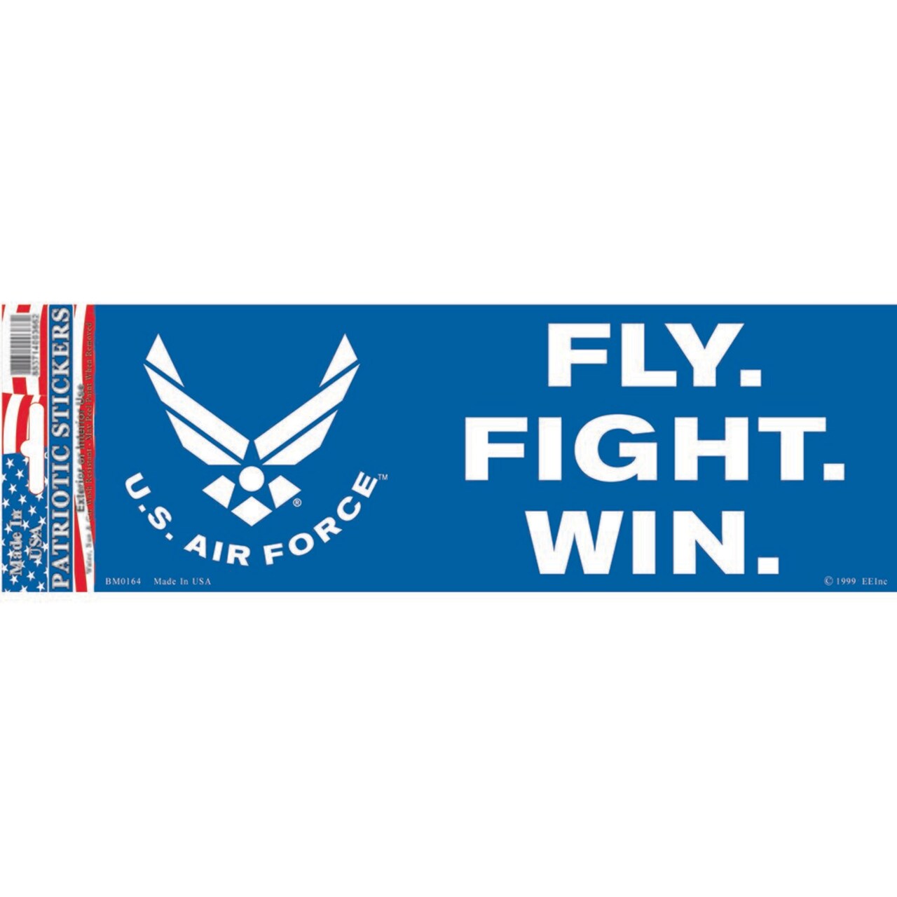 BM0164 Blue U.S. Air Force "FLY. FIGHT. WIN." Sticker (3.5x10'')